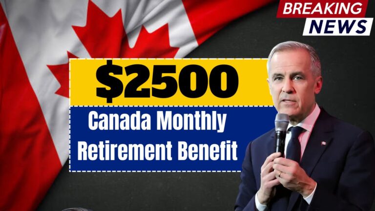$2500 Monthly Retirement Benefits in Canada 2025: Who Qualifies and How to Apply